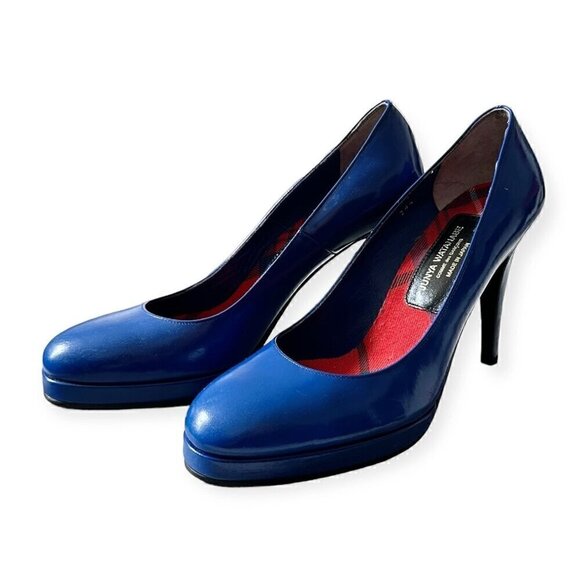 Junya Watanabe Comme des Garçons Blue Platform Pumps, Size 24.5 Japan - Picture 16 of 16